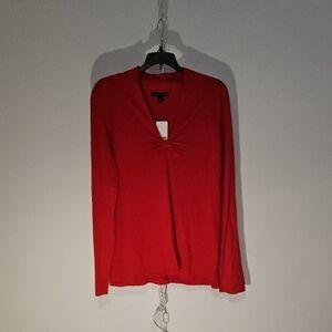 Banana Republic Red Long Sleeve Relaxed Blouse/Sweater (1202)